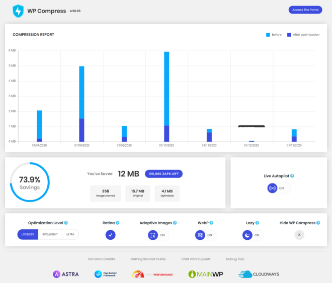 WP Compress Dashboard Settings